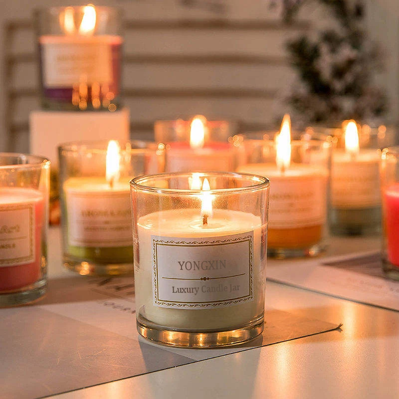 Transparent Clear Empty Glass Candle Jars - Perfect for DIY