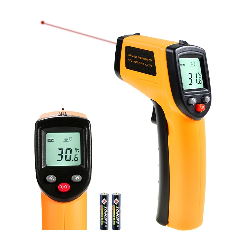 thermomètre de température à infrarouge pistolet infrarouge 50~380 ° rouge Dedepeng Thermomètre numérique infrarouge Gm320 sans contact thermomètre industriel 