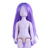 Cabello lacio morado con raya al medio - cabeza + cuerpo