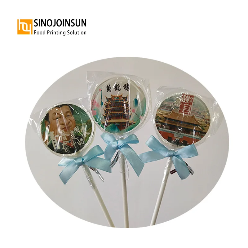 Custom Ideas with Lollipops Photo Swirl Transparent Film Edible Food Paper Edible Sugar Paper A4 Size