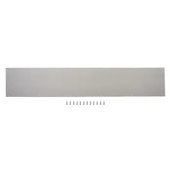 Satin Stainless Steel Kick Plates For Timber Doors - Drilled & Countersunk With Screws