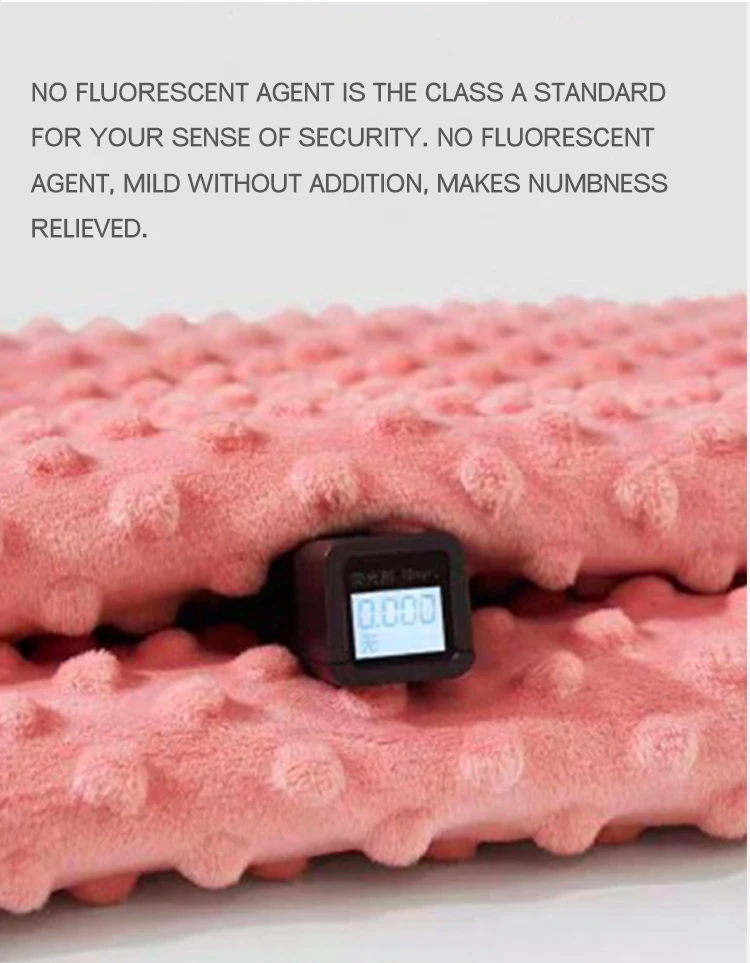 Wholesale 100 Polyester Custom Printed Minky Fleece Baby Dot Blanket