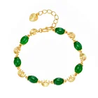 2012 new imitation gemstone 24k gold retro bracelet elegant temperament bracelet