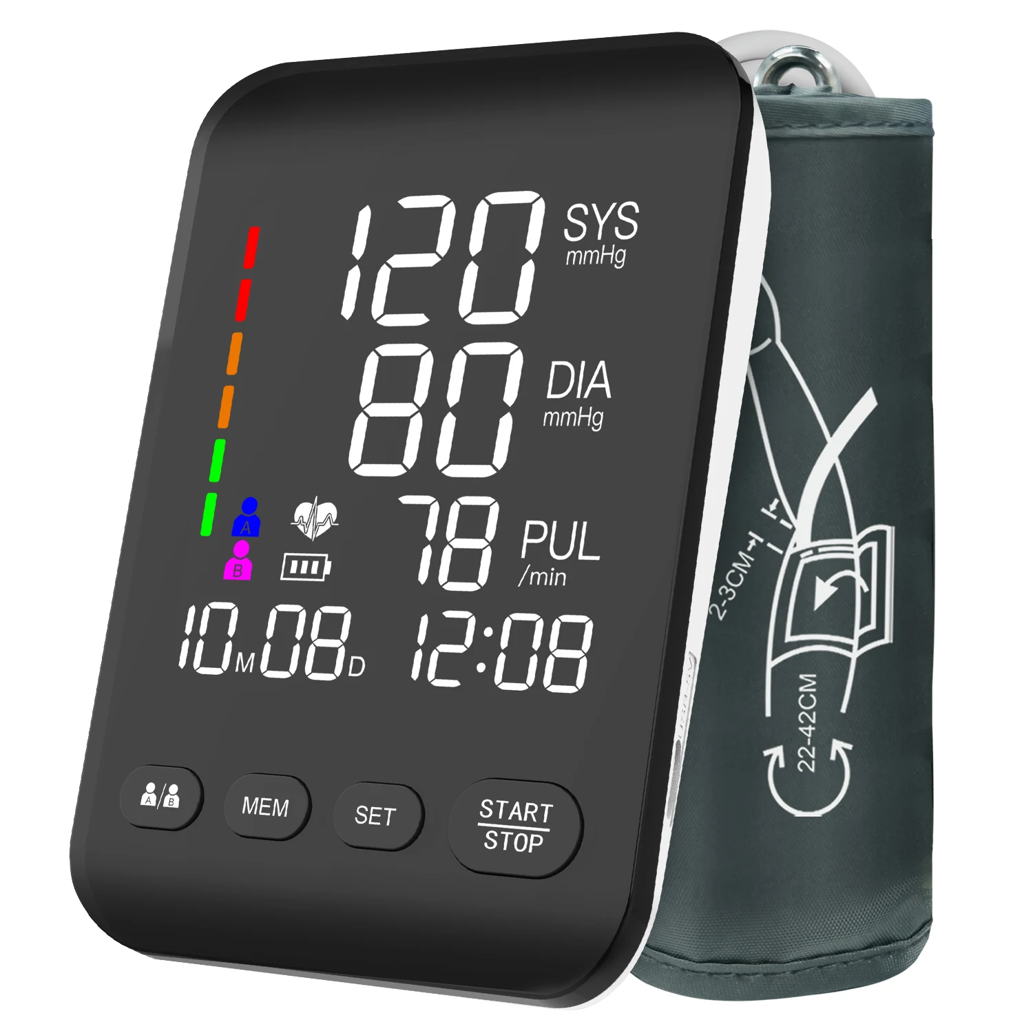 Digital Blood Pressure Monitor Tensiometer Electric BP Machine BP Monitor Smart Sphygmomanometer Arm Blood Pressure Machine