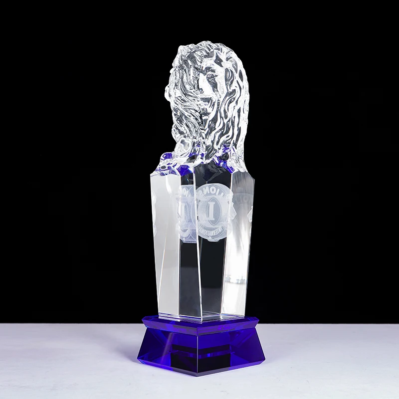 Factory wholesale custom crystal model statues carved k9 crystals special design horse glass trophy factory