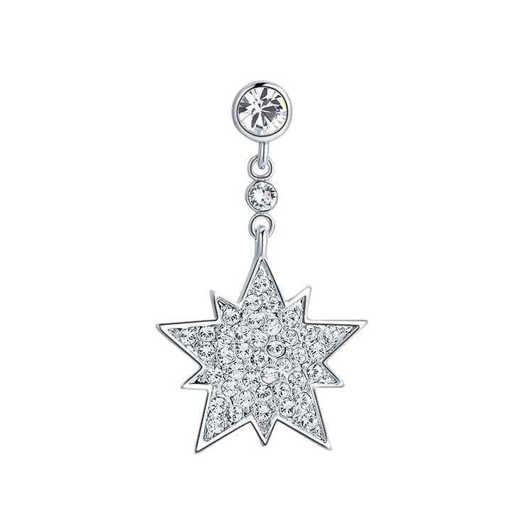 YP10002 Italina Fashion Women Jewelry Star Charms Crystal Alloy Pendant jelewery