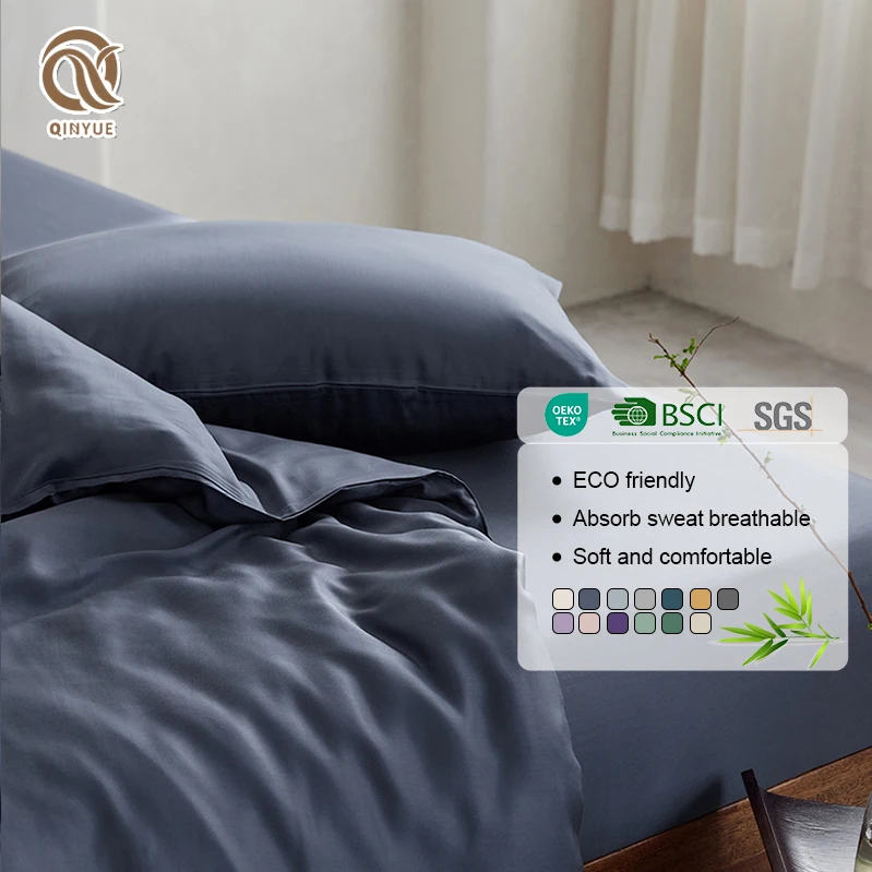 300tc Luxury Organic Bedding Sets Bamboo Fabric Bedsheet Luxury 300tc