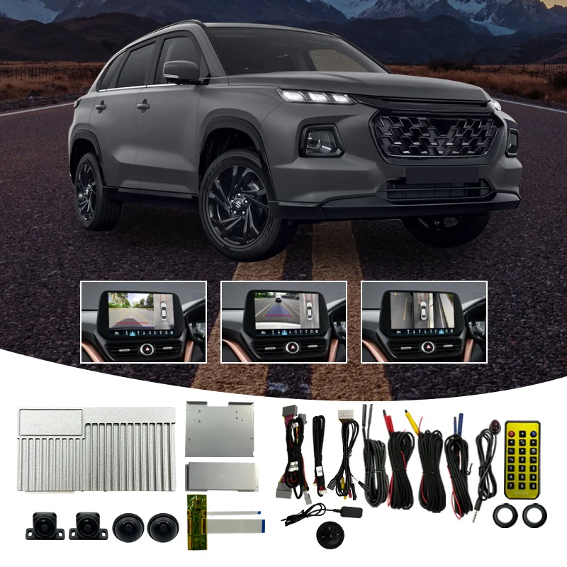 Wemaer 360 Car Panoramic Camera System Vehicle 4 Way Recording Built-in Decoder for Toyota Hyryder Suzuki Grand Vitara Jimny