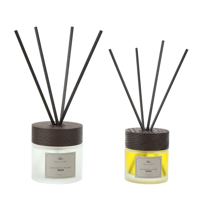 product high end luxury custom labels strong long fragrant aromatherapy reed diffuser glass bottle diffuser-7