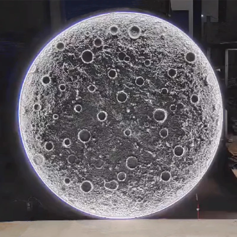 現代的な月面クレーター3D PU月面石壁パネル背景壁インテリア装飾壁
