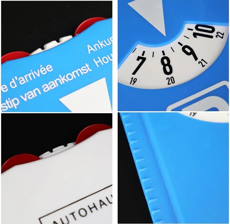 Оптовая продажа автомобильных светодиодных фар подарки Многофункциональный пластиковый Восток носить 3 в 1 Автостоянка таймер дисплей диск знак с маркер и скребок для льда