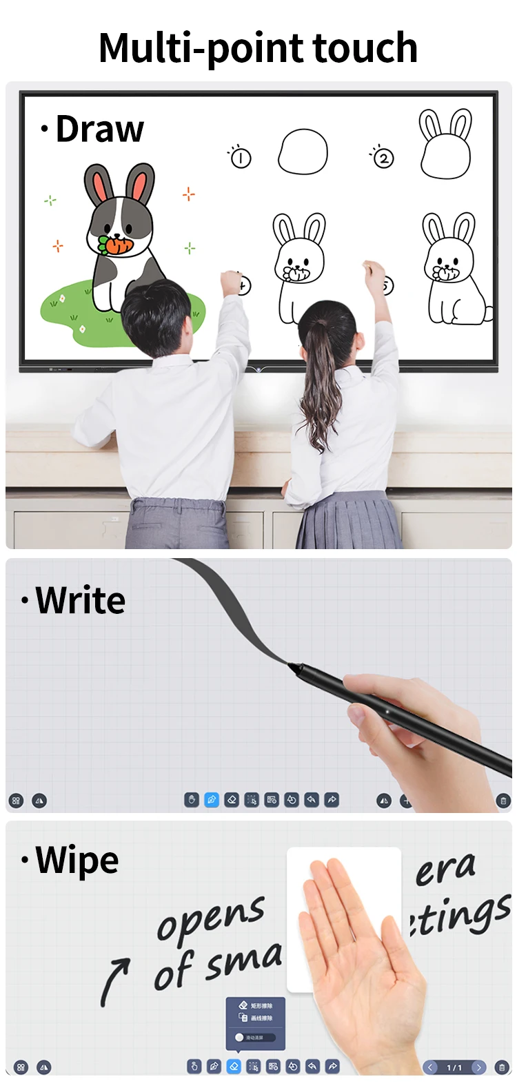 Cheap Price Smart Whiteboard Dual System Interactive Projector