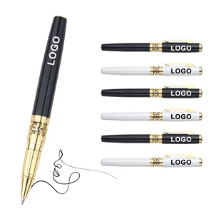 Customized Brand Business Metal Gel Ink Pen 1.00 mm Novelty Design With Logo Printed Personal for Advertising Gift