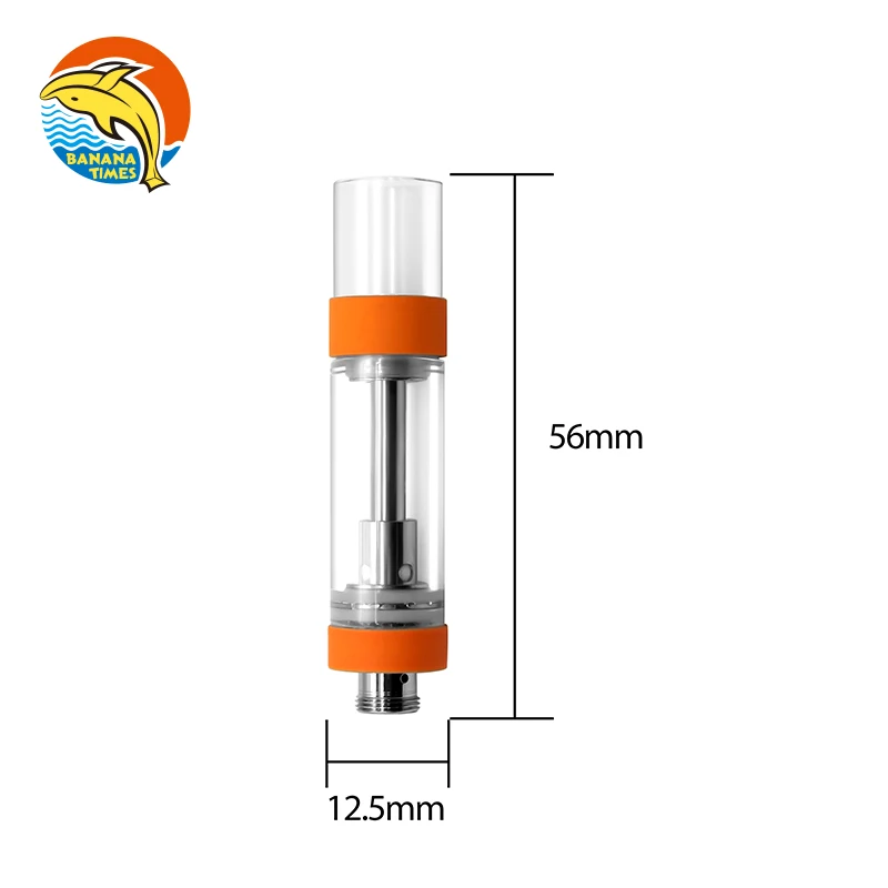 2021 Newest ceramic cbd cartridge 510 empty 1ml screw on vape pen cartridge with custom color