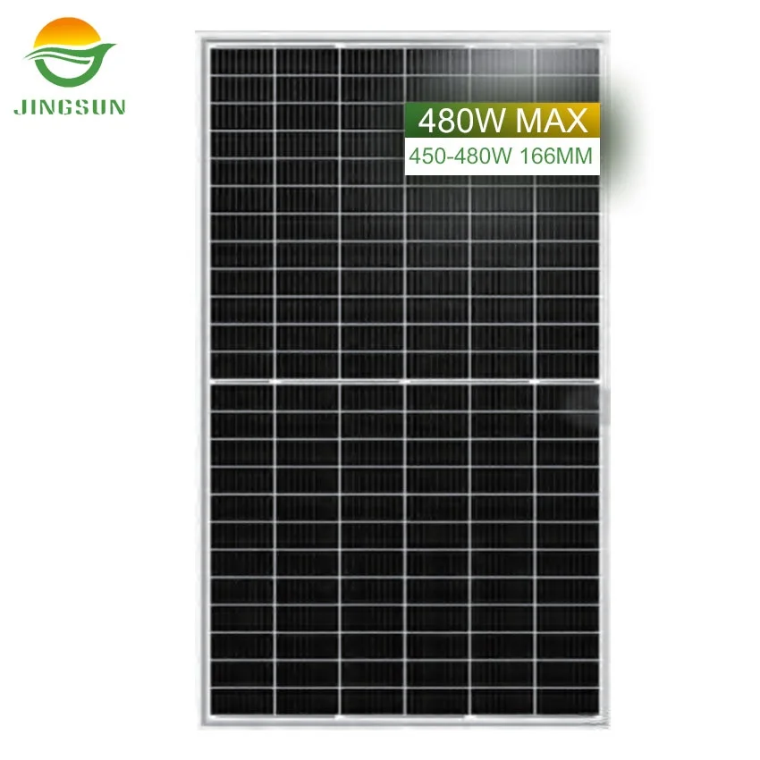 Jingsun High Efficiency Pv Solar Panel 9bb 166mm 450W 460W 480W Mono 144 Cell Solar Panel