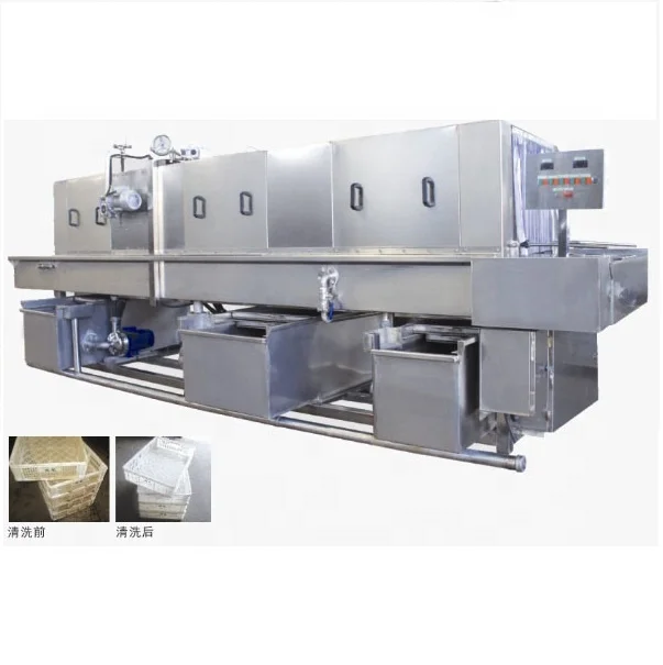 Warmly welcomed in Philippines automatic control industrial  plastic pallet basket washing machine