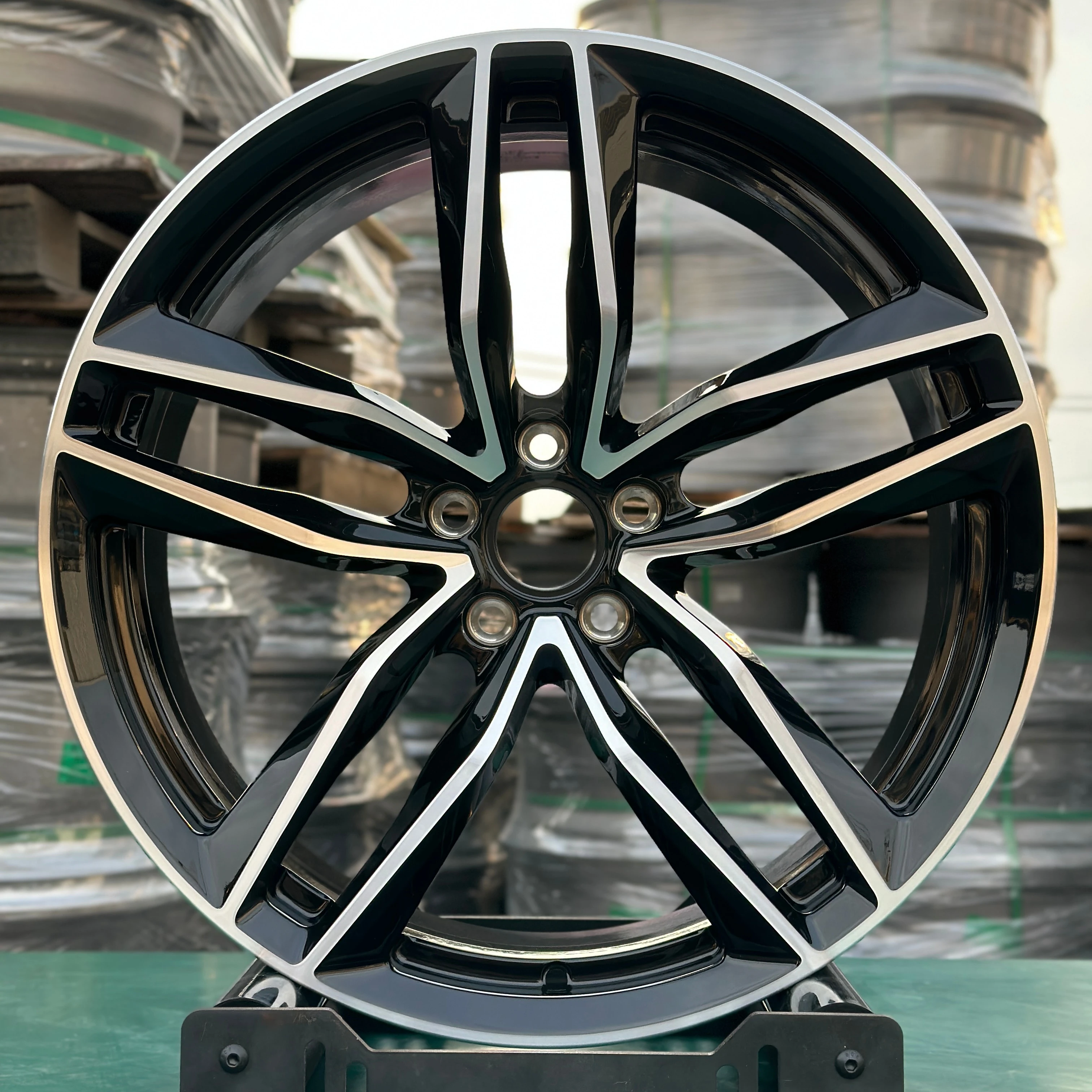 GVICHN shiny black with CNC surface aluminum alloy forged wheel 17 18 19 20 21 22 inch high quality rims 5x112 5x114.3 5x120