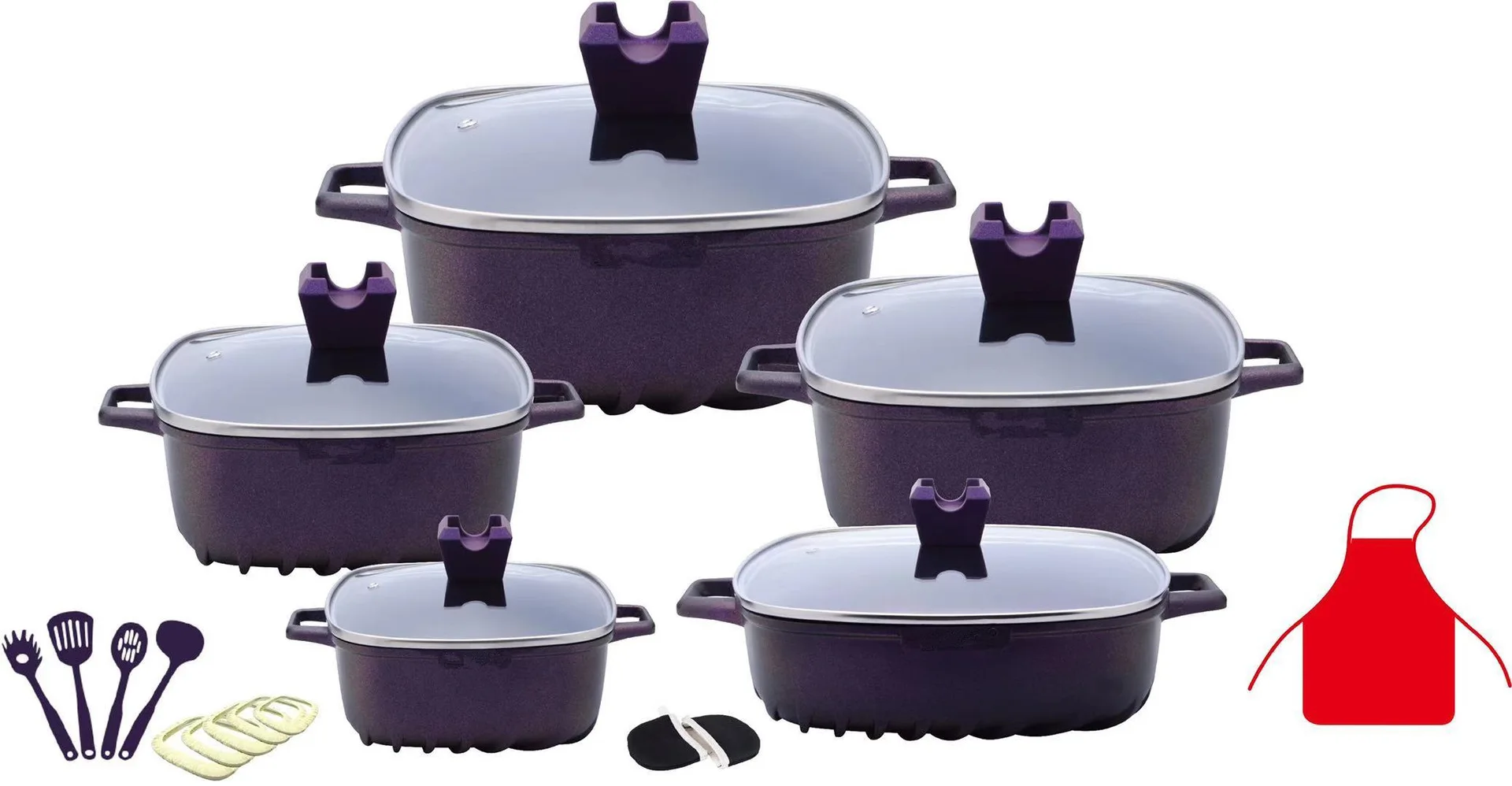 22pcs DESSINI Die Casting Non-Stick Aluminum Cookware Set
