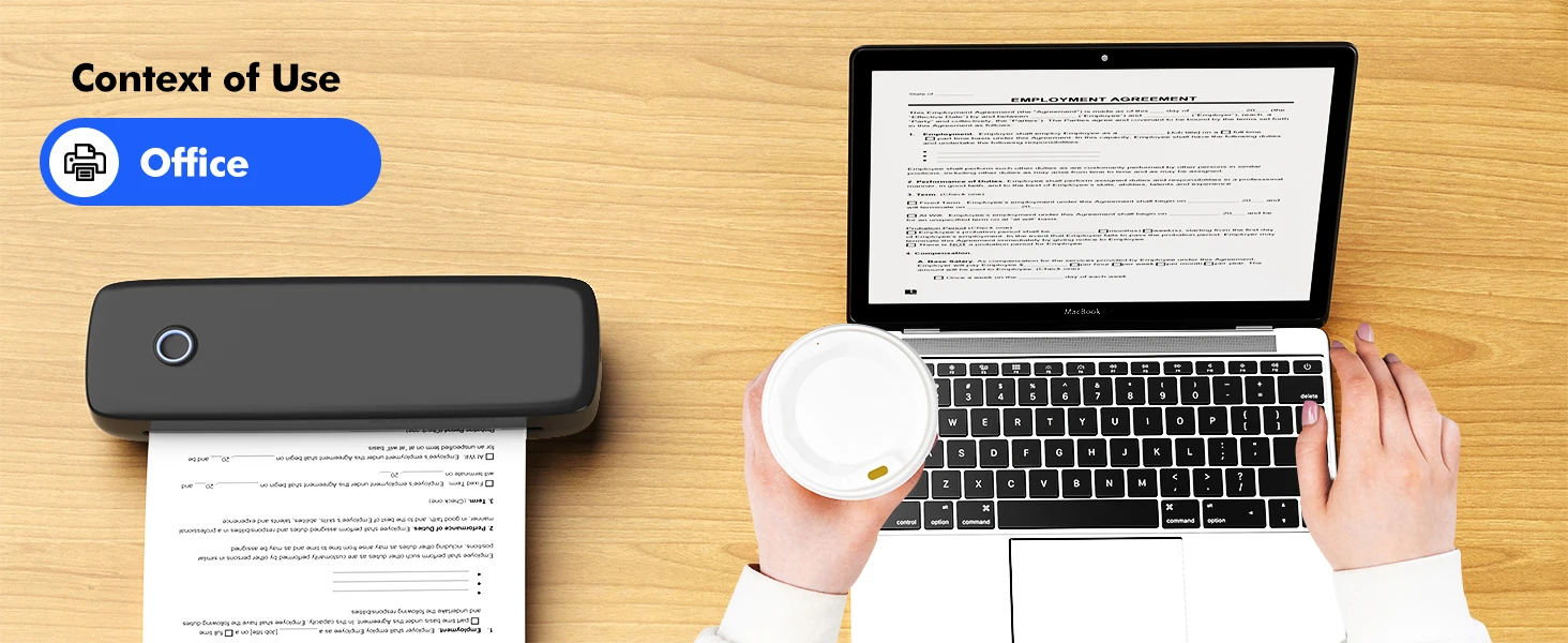 2023 Hot Selling Portable Thermal Printer A4 Paper Printing Mini A4 Label Printer Bluetooth Connect Wireless for A4 Pape manufacture