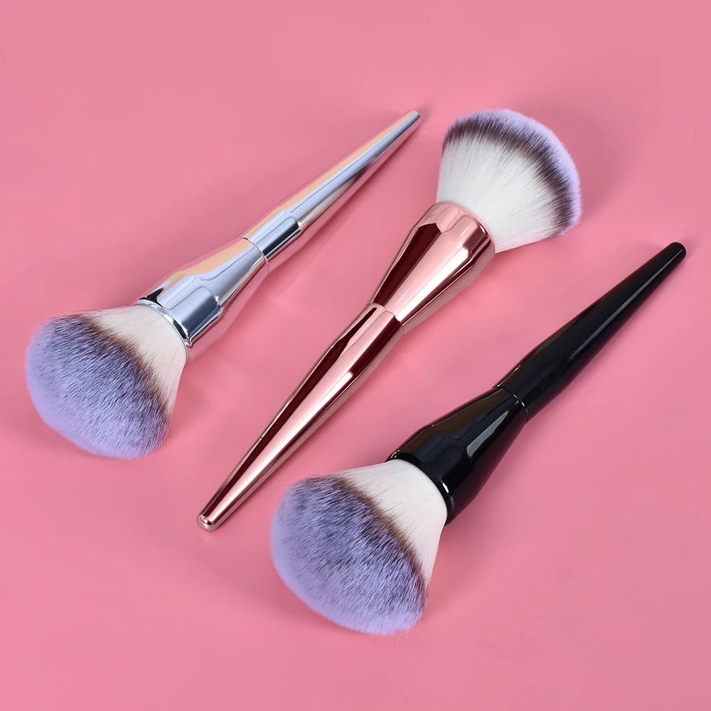 Luxury Super Big Crystal Large Powder Brush For Makeup Black Handle