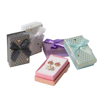 Hot Sales Handmade With Customized Logo Mixed Color Diamond hot stamping Jewel Packaging Box