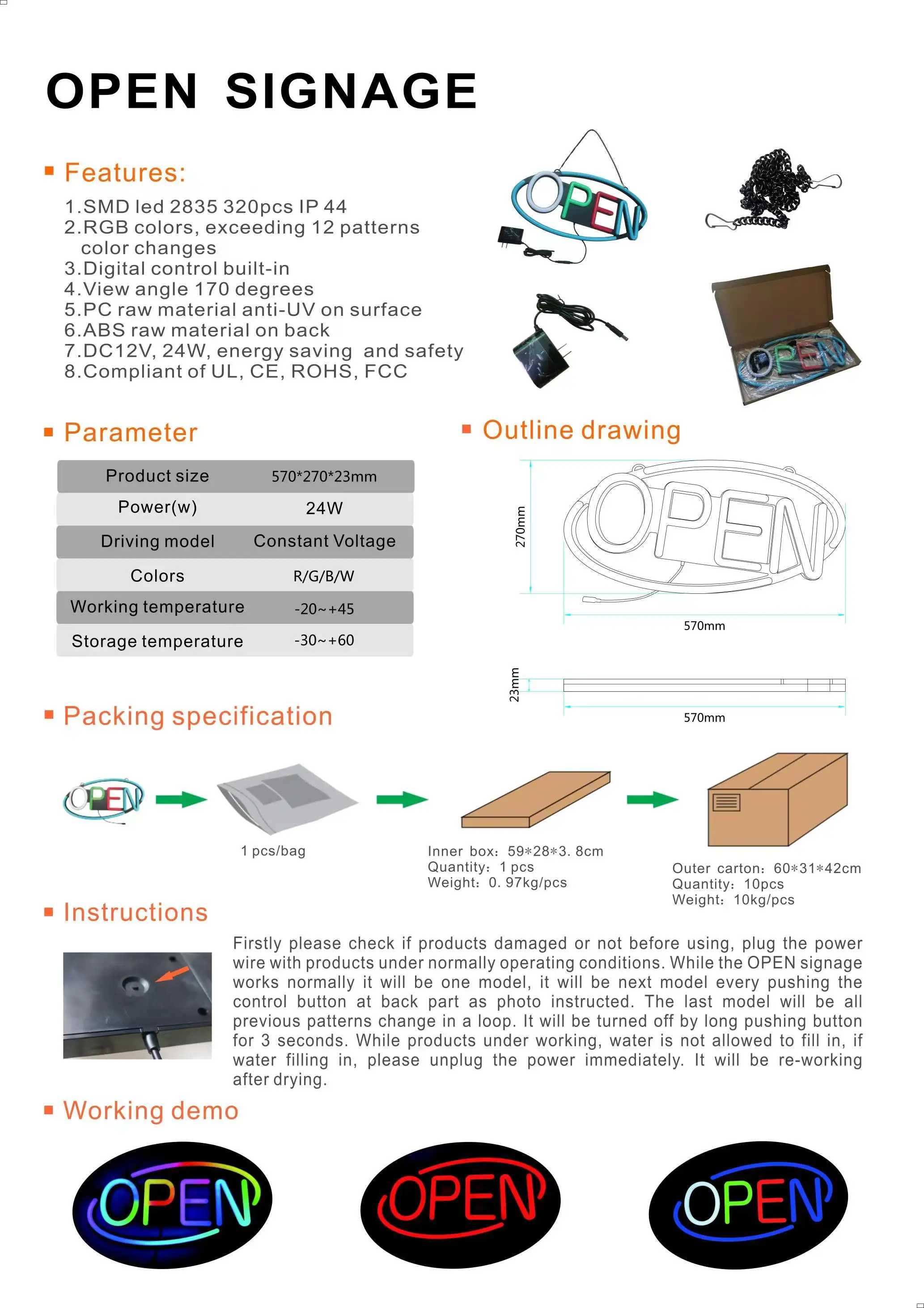 open sign information