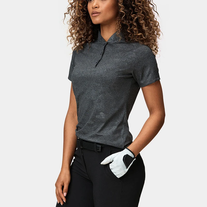 Oem Custom Grey Camouflage Blade Collar Polyester&spandex Jersey Polo T