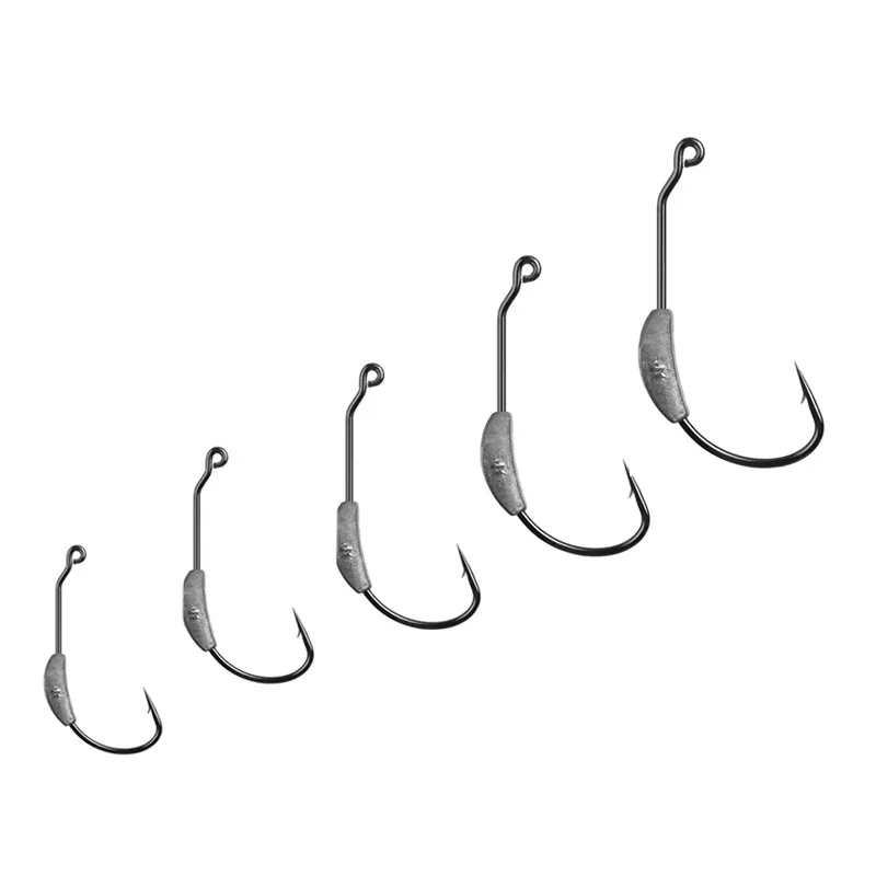 Topind Weighted Worm Hook Weedless Jig Worm Hook With Spring Lock Buy