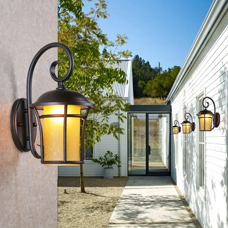 LED Wall Lantern Light Lamp 5W 7W 9W External Security Garden Mount Black Bronze 