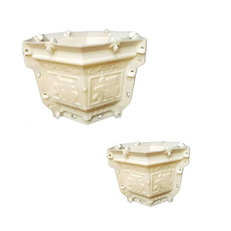 Custom Large Eight-Angled Flower Pot Mold ABS Injection Molding Hexagonal Concrete Planter Plastic Cement Moulds for Gardening