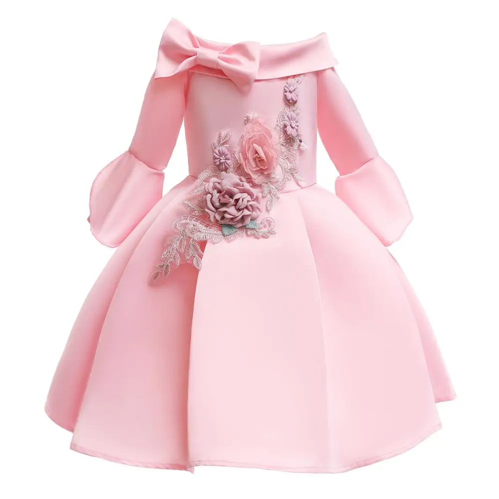 2022 princesa retro rosa arco ombro vestido de bola vestido