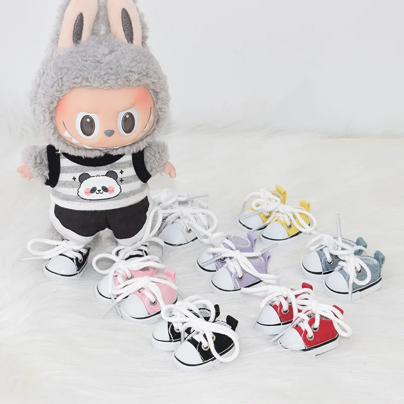 labubu 約17cm Shoes Only]17cm Labubu Doll Leather Shoes BJD Doll Stylish