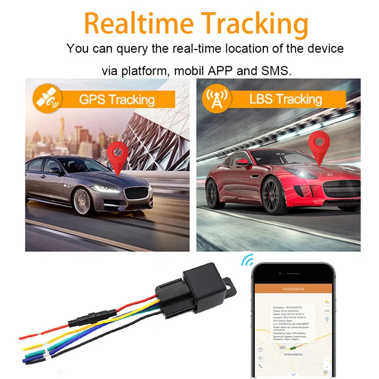 Car Gps Tracker Anti Theft Mini Relay Cut Off Fuel Gps Kits Car Truck