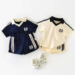 Custom Unisex Newborn 0-3 Months Summer Casual Breathable 2-Piece Baby Clothing Sets for Boys and Girls