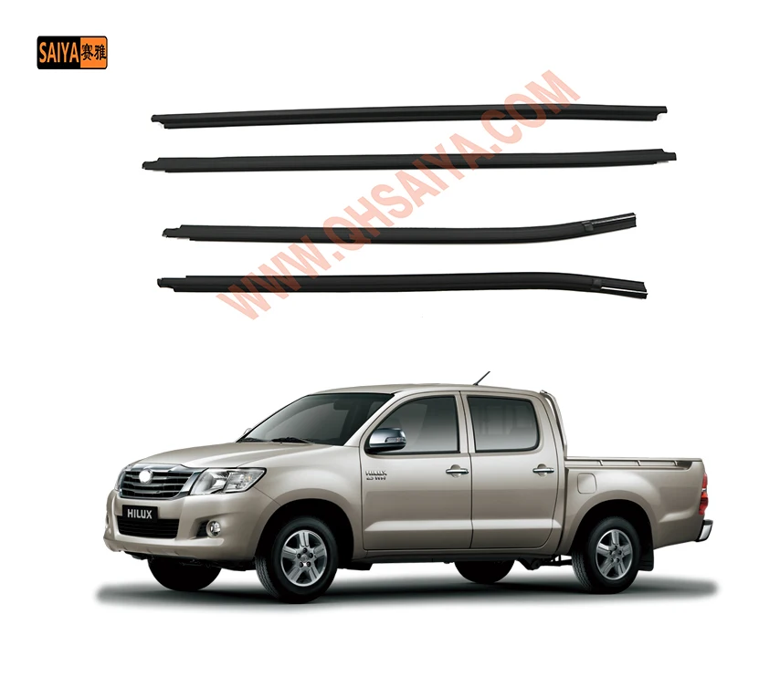 Auto Spare Parts Window Glass Seals Door Weather Strip 68161-0K010 68162-0K010 for toyota HILUX GGN# KUN#  LAN# TGN# 2005-2015