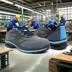 Custom Model Safety Shoes Industry Anti Smash Anti Puncture PU Out Sole Soft Labor Shoes