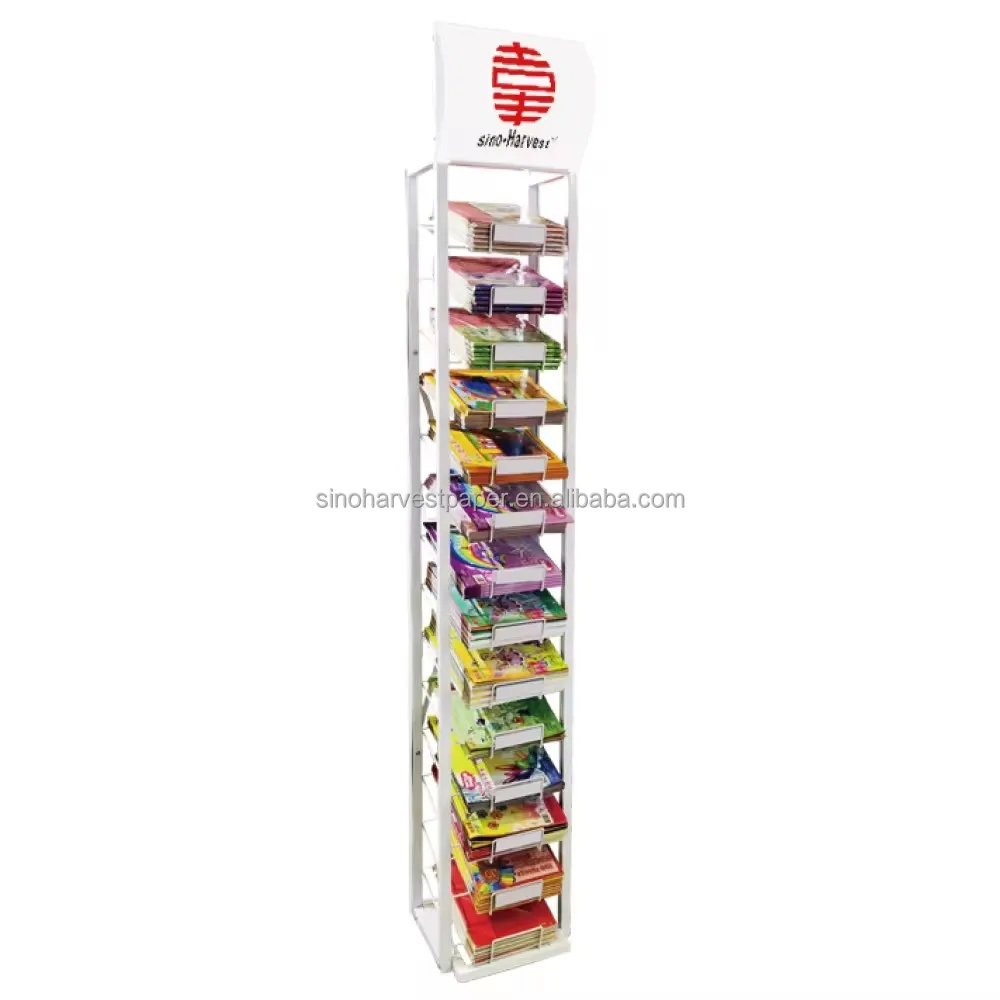 Custom Metal Paper Display Rack Scrapbook Paper Display Rack Stand ...