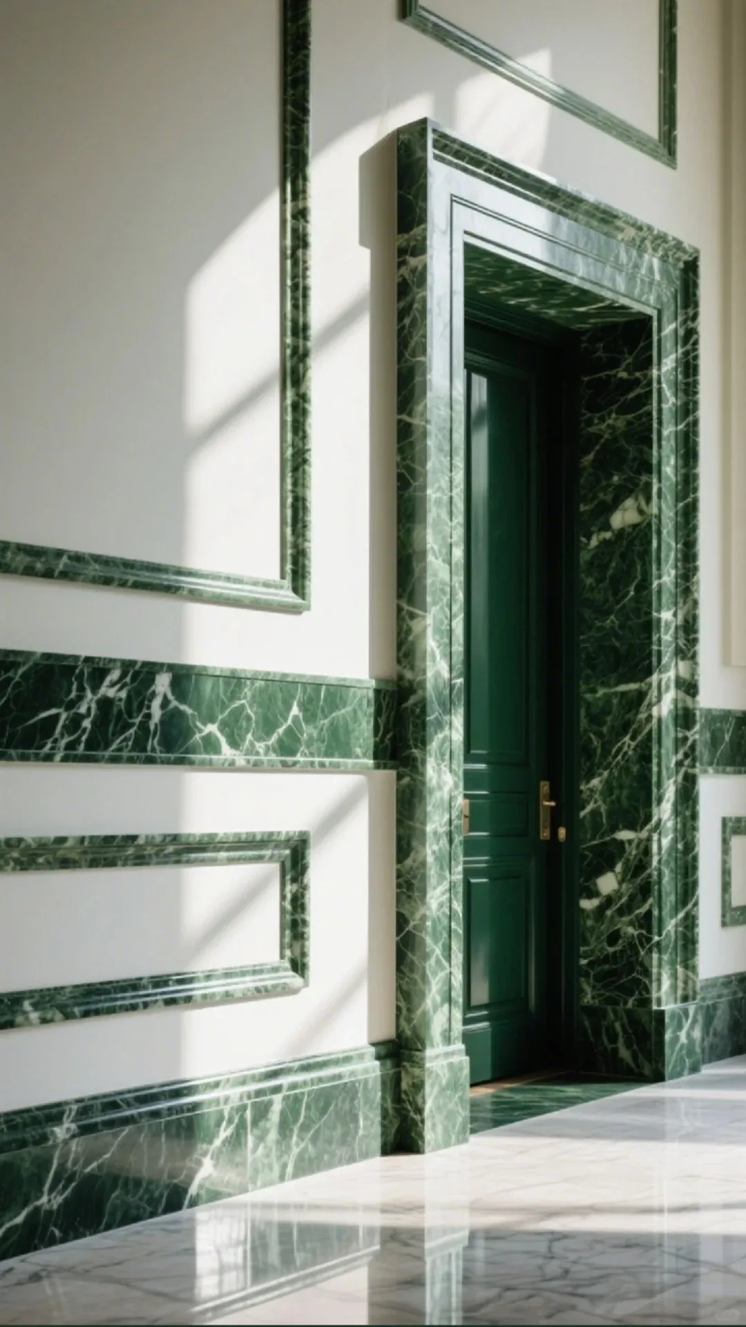 product modern natural green marble skirting boards for indoor villa irregular polishing window frame lines oem wholesale price-5