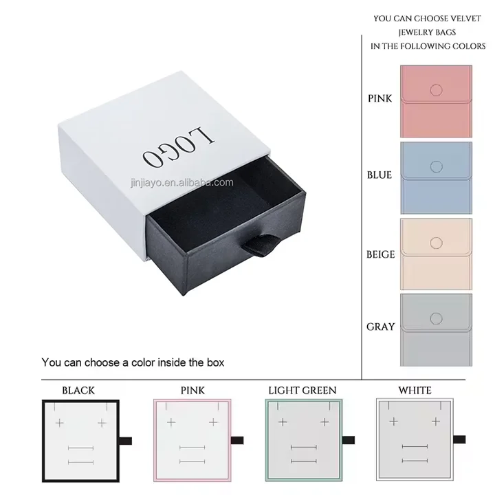 Custom Eco-Friendly Rigid Box Recycled Paperboard Four-Color Printing UV Coating for Jewelry Packaging OEM Luxury Gift Box