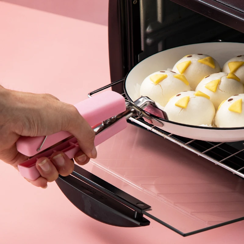 Kitchen Tool Clip Set with Anti-scalding Gloves Hot Plate Gripper Bowl Clips Silicone Rubber Pot Holder Heat Resistant Grips