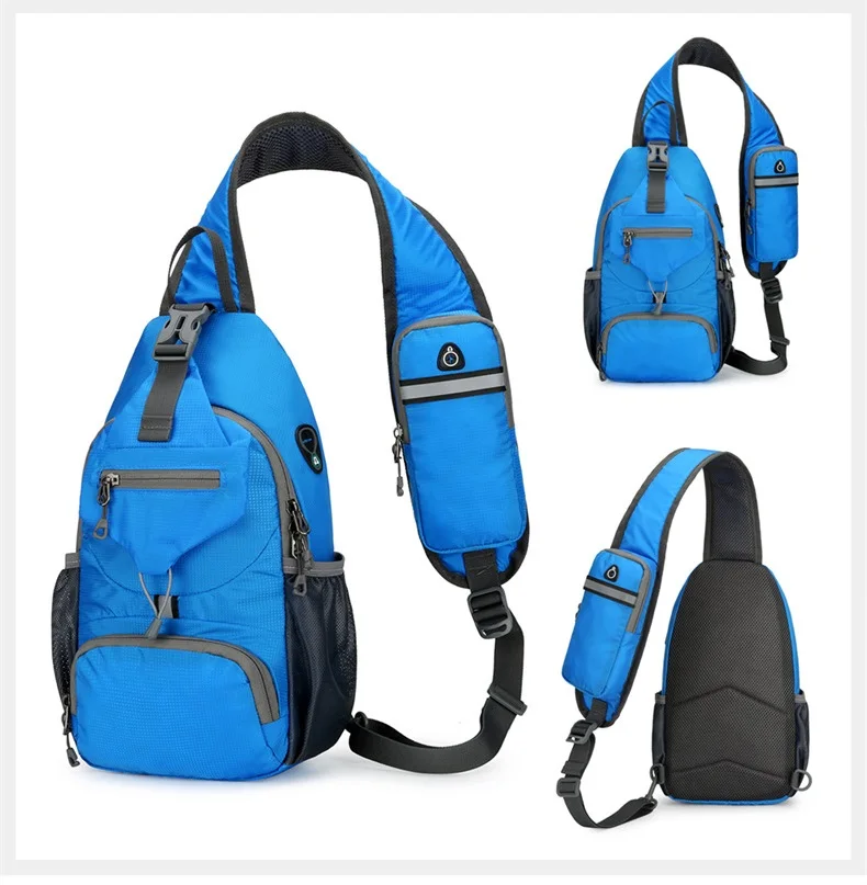 Custom Logo Travel Sling Bag RFID Blocking Sling Backpack  display picture 1