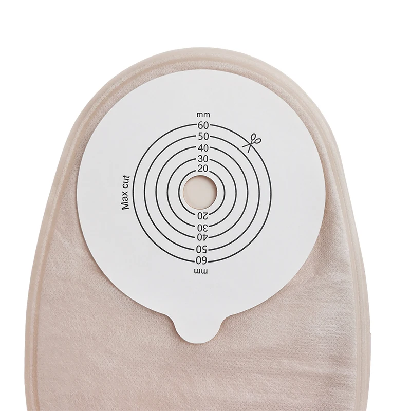 60mm One Piece Ostomy Bag Colostomy Bags Reusable Drainable Opaque