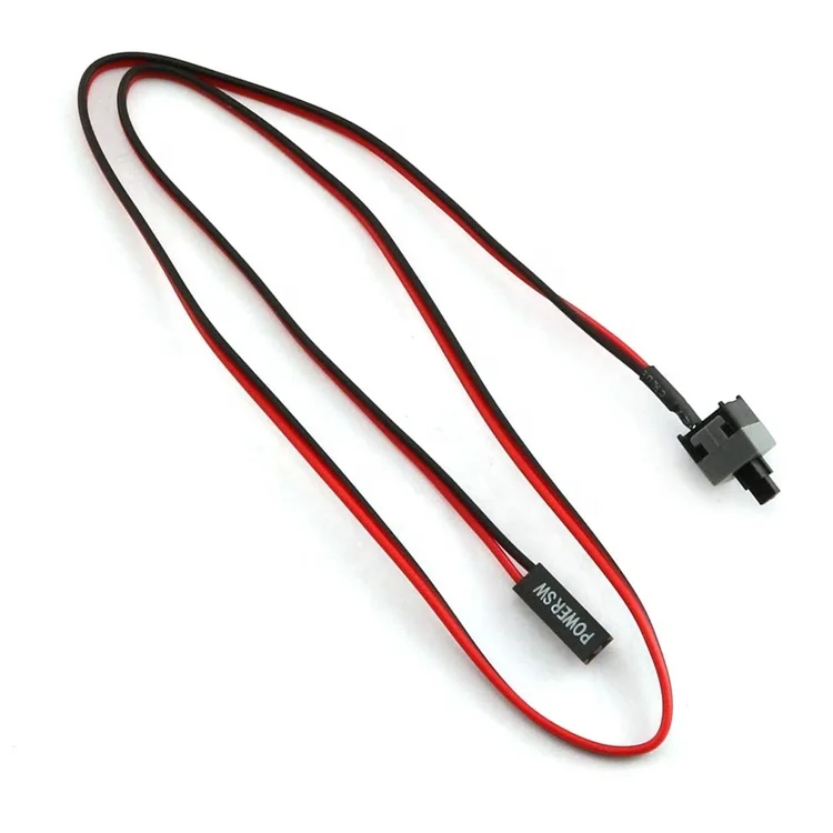 2 Pin SW PC Case Motherboard Swith on off Computer Reset Power ATX Cable