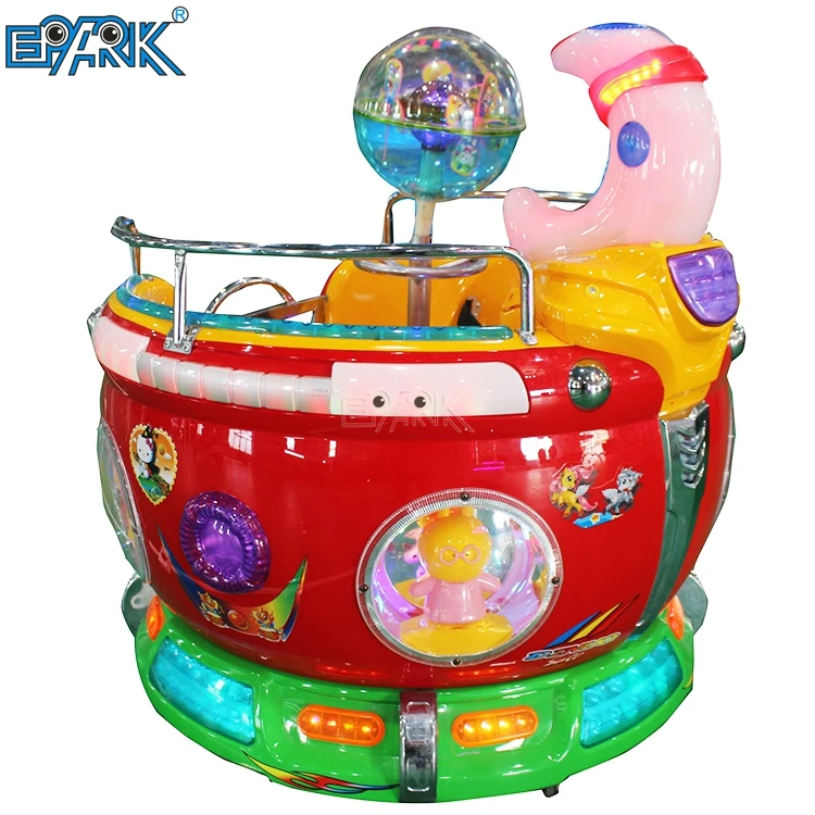 Kids Coin Operated Kiddie Rides Paradise Game Machine Electronic Rotating Rides Games
