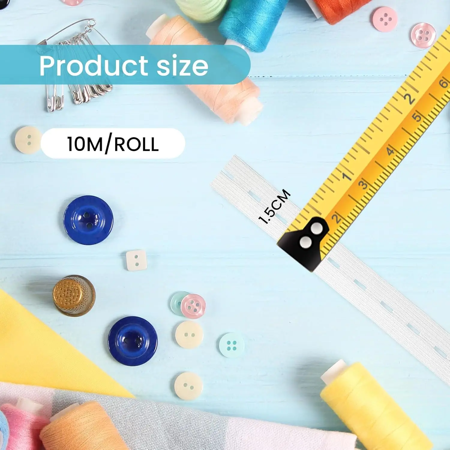1.5-3CM Elastic Stretch Latex Fabric for Clothing Sewing Fashion Webbing Garment Accessories