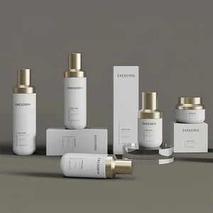 Sustainable Matt Gold Cap Skincare Packaging 40ml 120ml 50g Toner Pump Bottle for Eye Drop Essential Oil Body Oil Cream