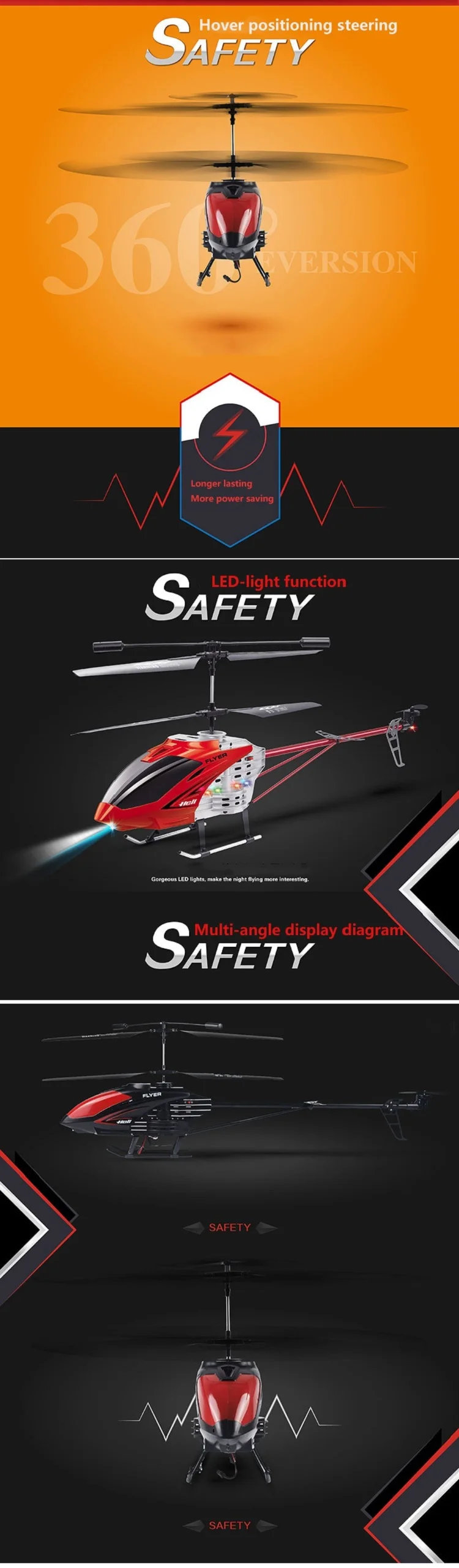 Wholesale 3.5ch Alloy Large Scale Model Aircraft Hover 89cm Big Flying