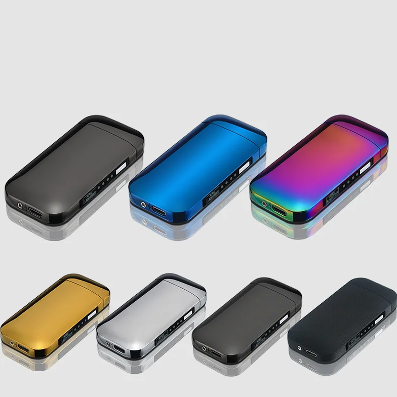 Rouclo elektrische plasma-aansteker, USB-oplaadbaar, vlamloze aansteker, windbestendig, voor het aansteken van kaarsen of gasfornuis (zilver