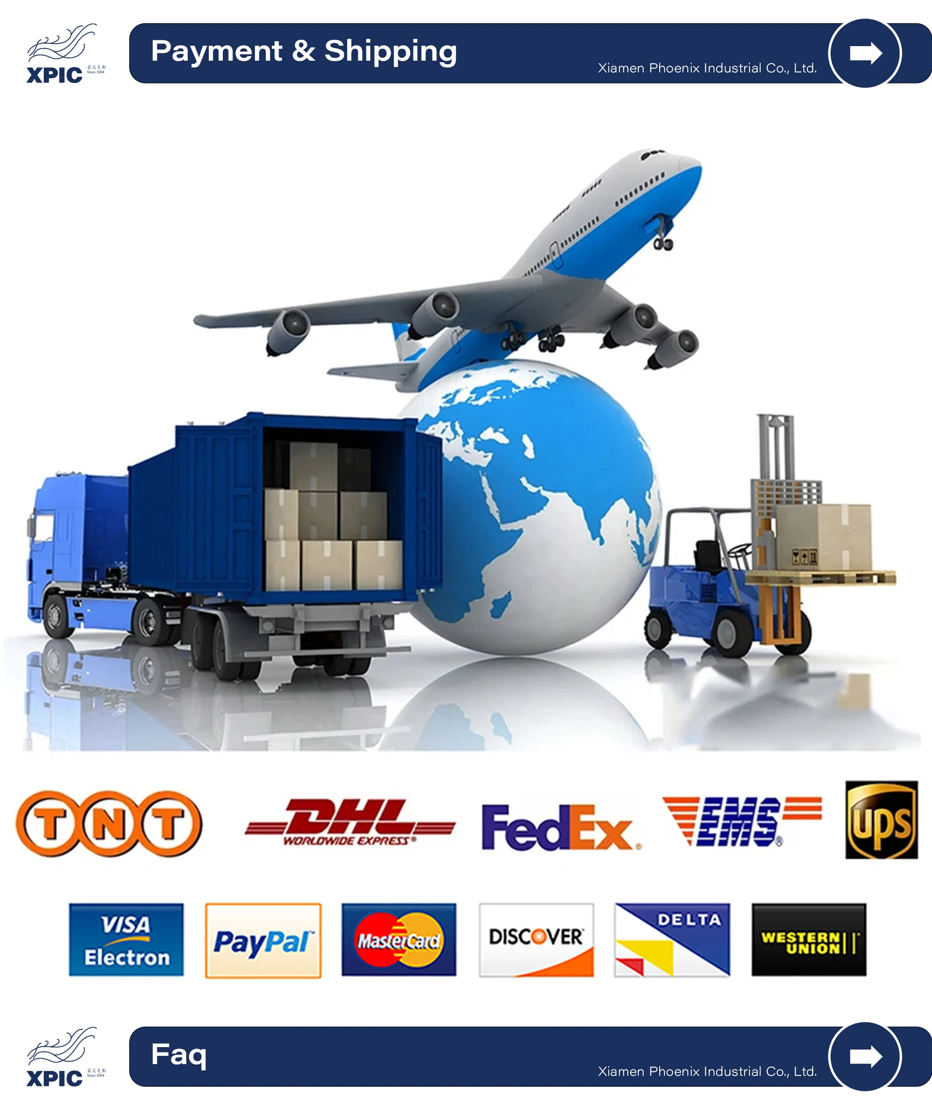 Packaging & shipping specifications