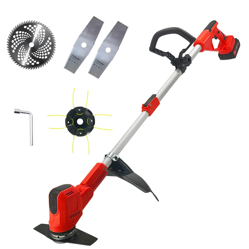 21V Battery Powered Brush Cutter Foldable Design and HD Digital Display for Grass and Shrub Cutting